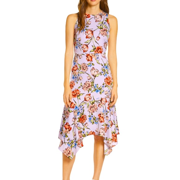 Maggy London Dresses & Skirts - Maggy London Floral Print Charmeuse Midi Dress